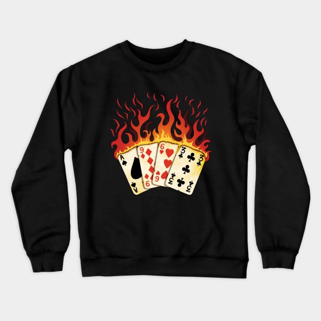 Born in 1963 - Birthday Burning Cards Crewneck Sweatshirt by TMBTM